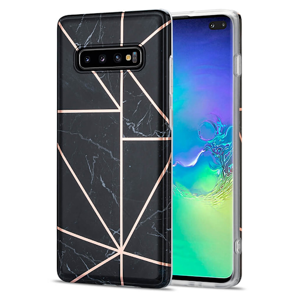 BOOM - Grid skal Galaxy S10 Plus - Svart Marmor Svart
