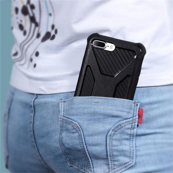 2-in-1 iPhone 8 Plus / 7 Plus mobilskal med bältesfodral - Röd Röd