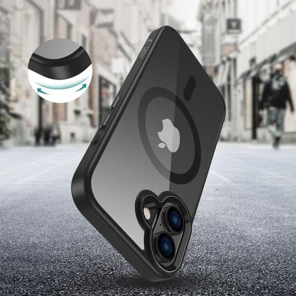Tech-Protect Telefontaske til iPhone 16 Magsafe Magmat - Sort/Klar Svart