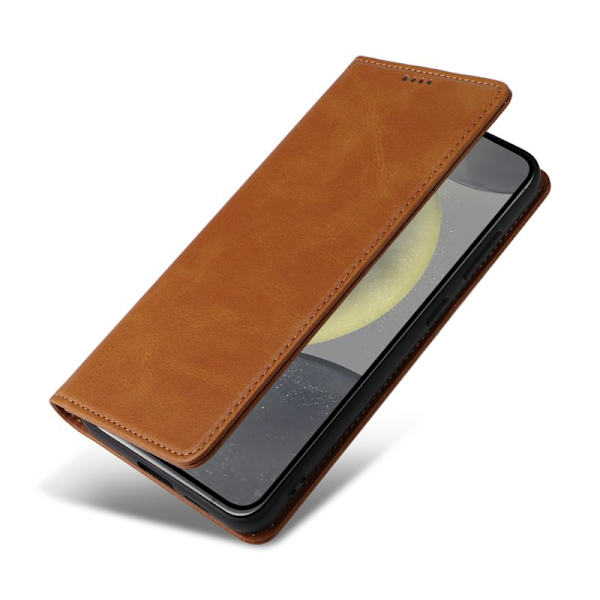 Plånboksfodral för Samsung Galaxy S26 Plus RFID Blocking Konstläder - Brun