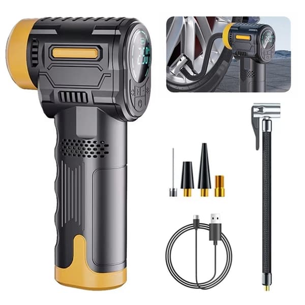 Bärbar Billuftpump Trådlös Elektrisk Däckpump med Display ST-5527