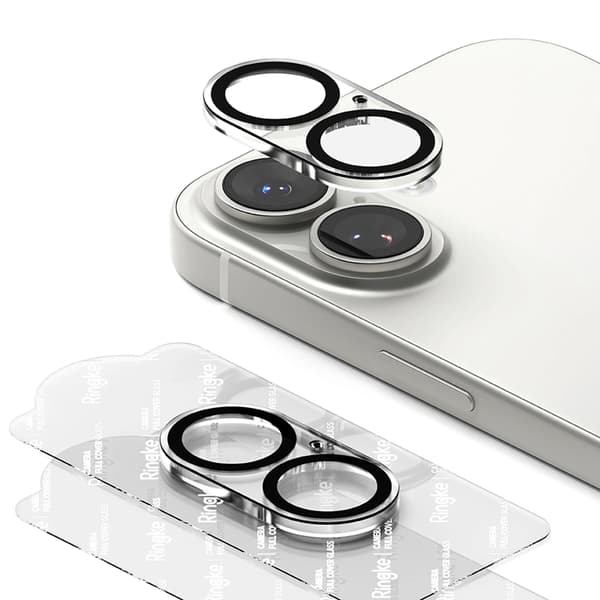 [2-pak] Ringke iPhone 17 hærdet glas kameradæksel Transparent