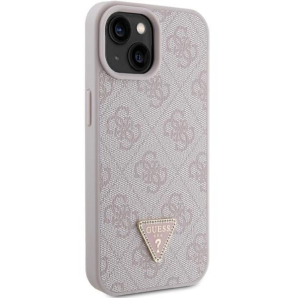 Guess iPhone 15 Mobilskal 4G Triangle Strass - Rosa