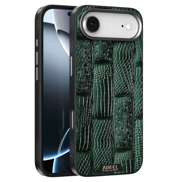 ABEEL Mobilskal till iPhone Air MagSafe Äkta Läder Grön