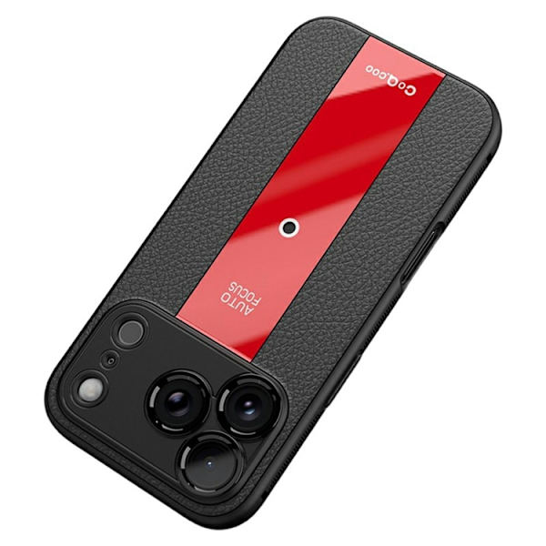 Q.COO Mobilskal till iPhone 17 Pro Max Acrylic PU + TPU Shockproof Röd