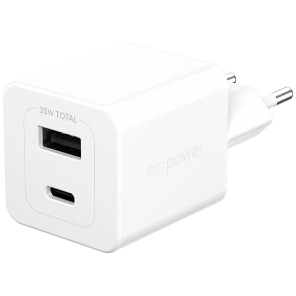 Empower by PanzerGlass Snabbladdare 35W 1xUSB-C 1xUSB-A - Silver Silver