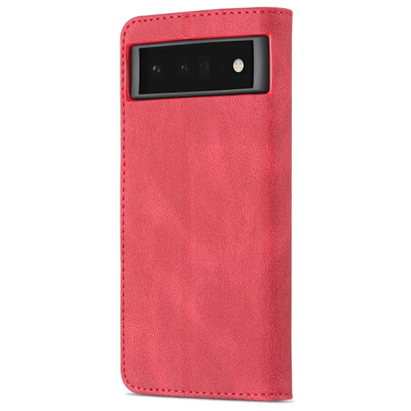AZNS Google Pixel 6 Pro Plånboksfodral TPU+Konstläder - Röd