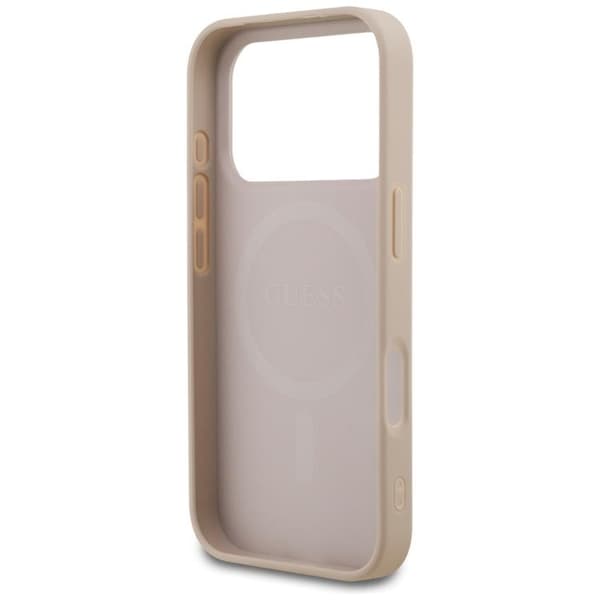 Guess Mobilskal till iPhone 17 Pro MagSafe 4G Small Classic Logo - Rosa Rosa