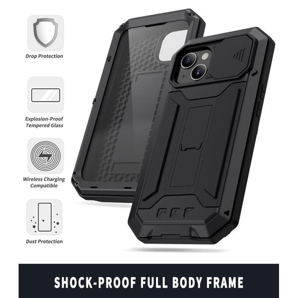 R-JUST Mobilskal till iPhone 13 mini Triple Protection Svart