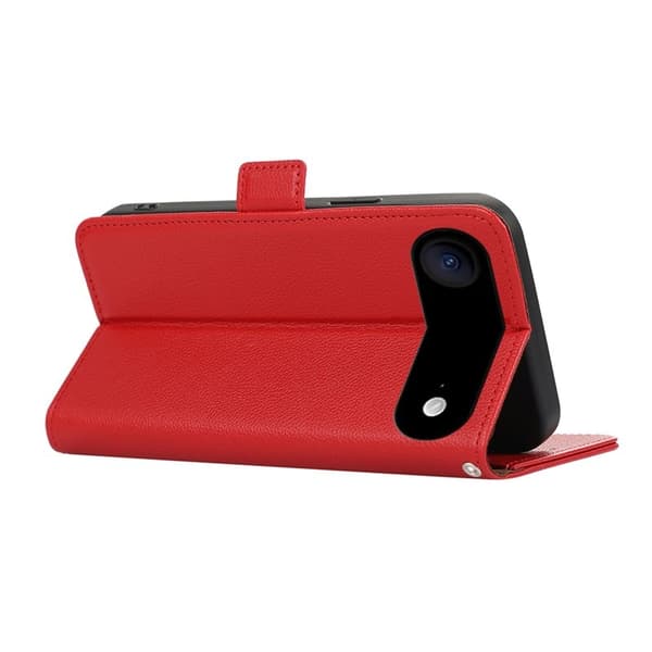ABEEL iPhone Air Plånboksfodral Litchi Textur Konstläder RFID-Skydd Röd