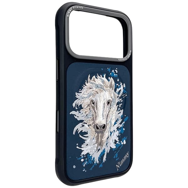 Nimmy Mobilskal För iPhone 17 Pro Max MagSafe Horse - Marinblå Blå