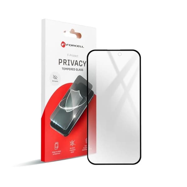 Forcell iPhone 14 Pro Max Härdat Glas Skärmskydd Privacy - Svart Svart