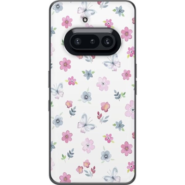 Mobilskal till Nothing Phone (3a) med Blommor och fjärillar