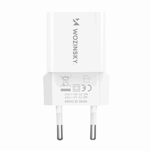 Wozinsky Väggladdare GaN USB-A/USB-C 33W - Vit