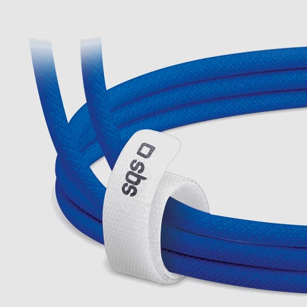 SBS USB-C til USB-C Kabel 1.5m 60W Flettet - Blå Blå