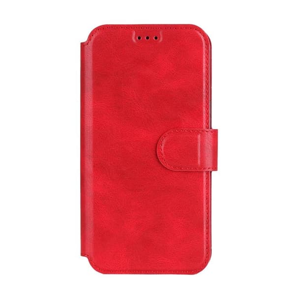 BOOM iPhone 14 Pro Plånboksfodral Calfskin - Röd Röd