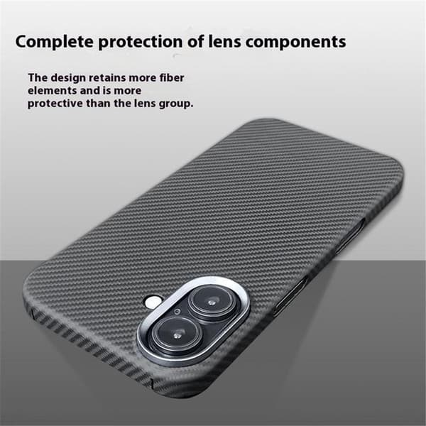 Mobilskal till iPhone 16 Plus 600D Fine Texture Aramid Fiber Svart