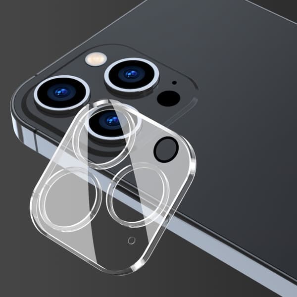[2-PACK] iPhone 14 Pro Max hærdet glas kameralinsedæksel Transparent