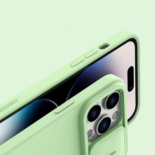 Nillkin Mobilskal till iPhone 14 Pro Max CamShield Silky Silikon - Blå Blå