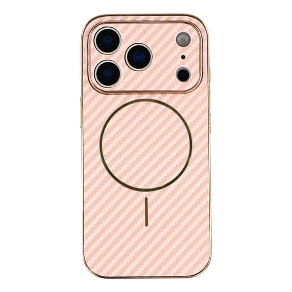 Mobilskal till iPhone 17 Pro MagSafe Carbon Fiber Electroplated - Rosa Rosa