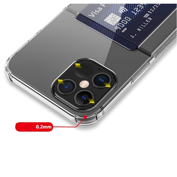 Flexicase Cover med Kortplads iPhone 13 Pro - Sort Black