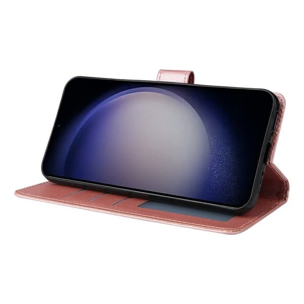 Samsung Galaxy S26 / S26 Pro Plånboksfodral Ställ Konstläder - Roséguld