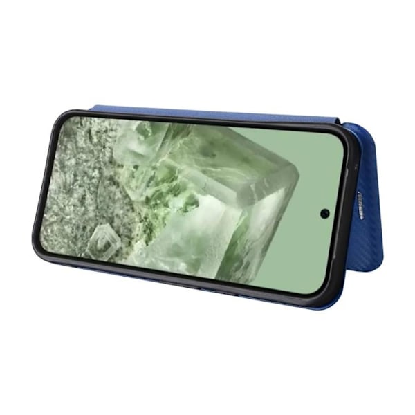 Google Pixel 8A Lompakkokotelo Jalusta - Sininen