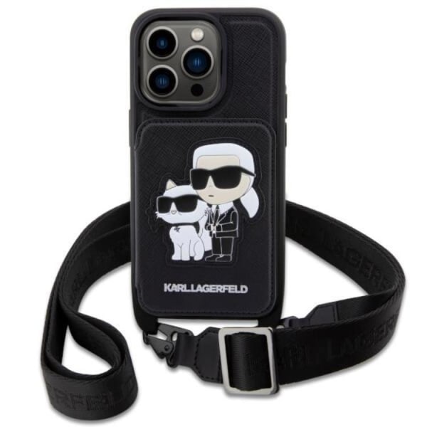 Karl Lagerfeld iPhone 14 Pro halskæde etui Crossbody Karl