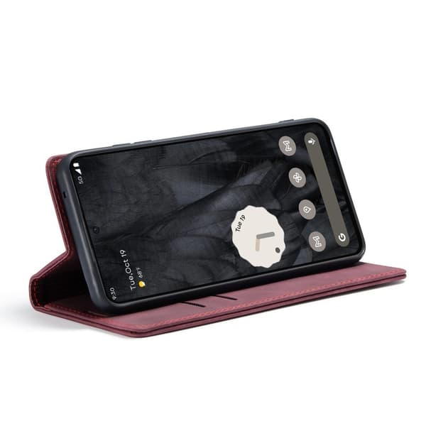 CASEME 013 Series Google Pixel 8 Pro Plånboksfodral Konstläder Röd