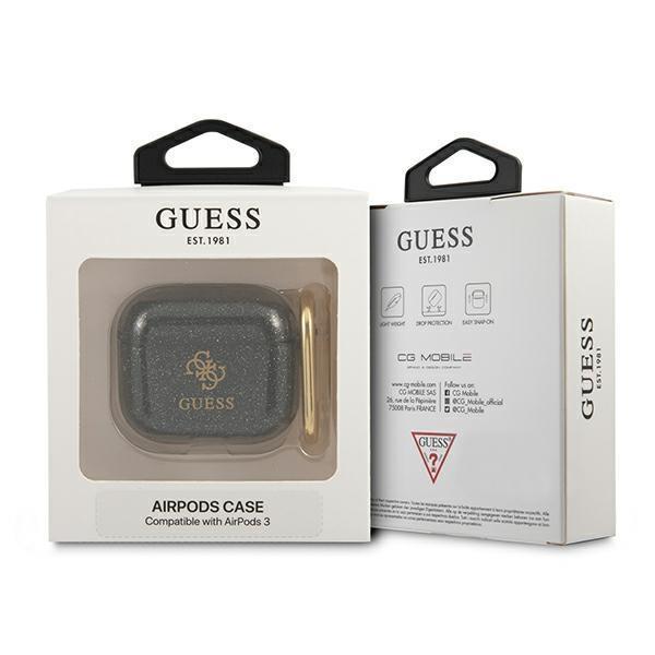 Guess Glitter Collection Cover AirPods 3 - Sort Black