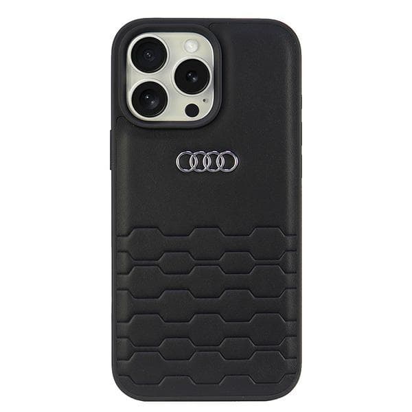 Audi Telefontaske til iPhone 16 Pro Max Syntetisk Læder - Sort Black