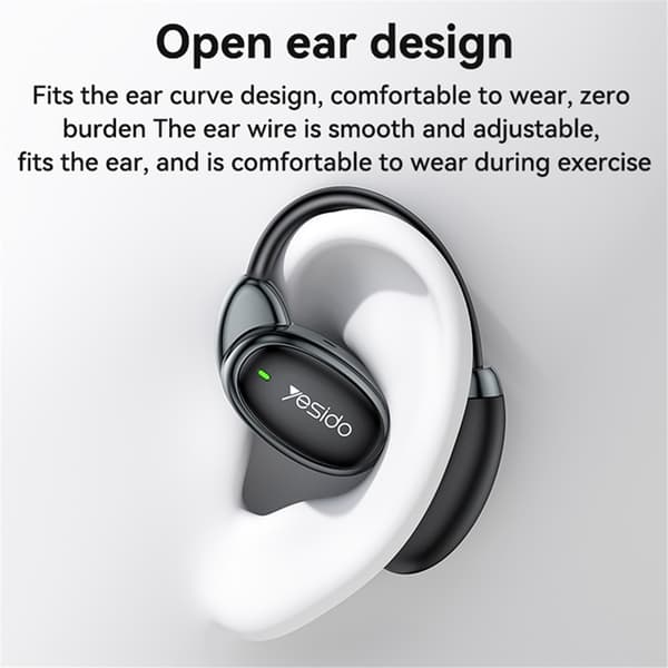 YESIDO OWS Vattentäta Bluetooth Open-Ear Hörlurar YSP19 - Svart