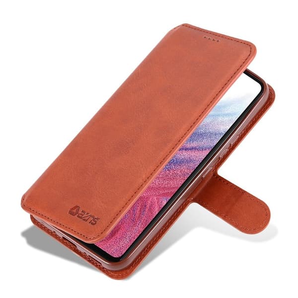 AZNS Samsung Galaxy A54 5G Plånboksfodral Konstläder - Brun