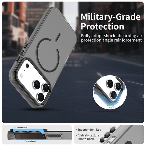 Mobilskal till iPhone 17 Pro MagSafe C-shaped Candy Color - Svart Svart