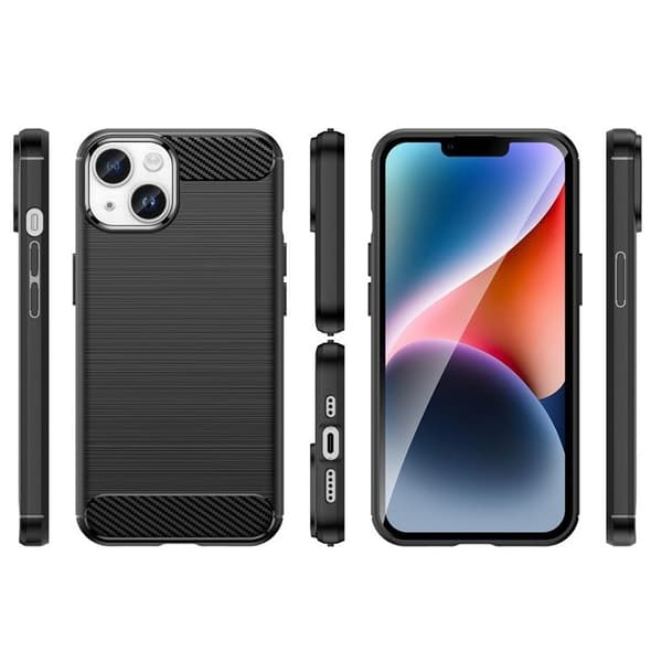 Mobilskal till iPhone 15 Plus Carbon Flexible - Svart Svart