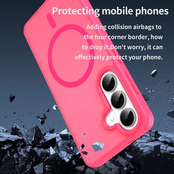 Mobilskal för Samsung Galaxy S26 Plus Magnetiskt TPU + PC - Rosa
