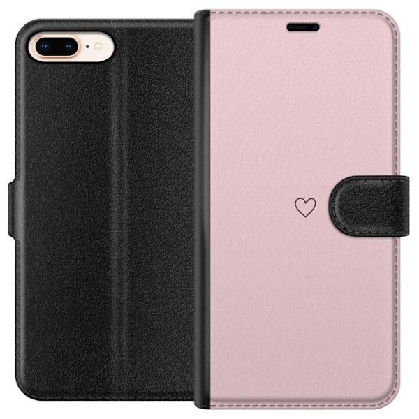 Plånboksfodral till Apple iPhone 8 Plus med Litet Hjärta