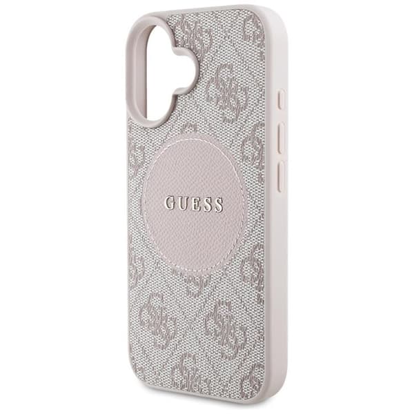Guess telefontaske til iPhone 16 MagSafe 4G Circle - Lyserød Rosa