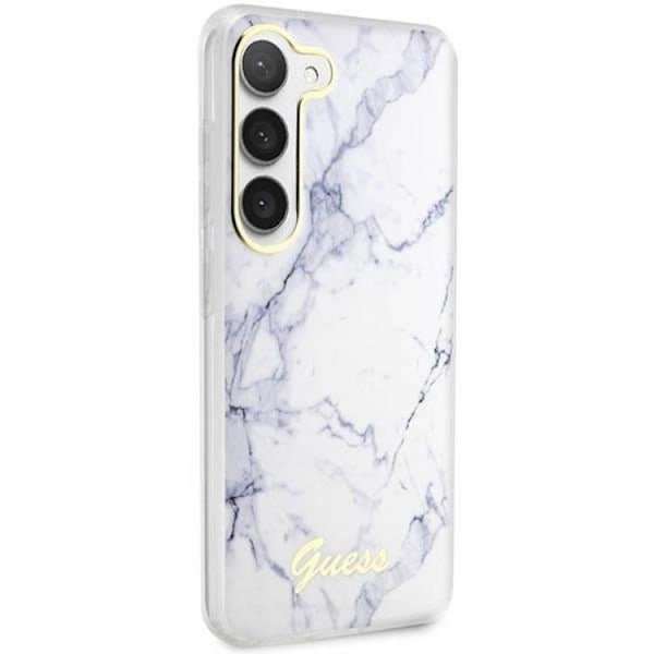 Guess Galaxy S23 Mobilskal Marble - Vit