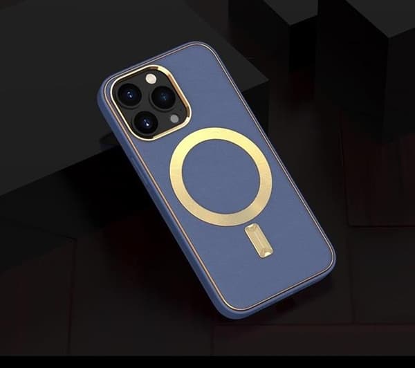 BOOM iPhone 13 Pro Skal Magsafe Läder - Lavender Lila