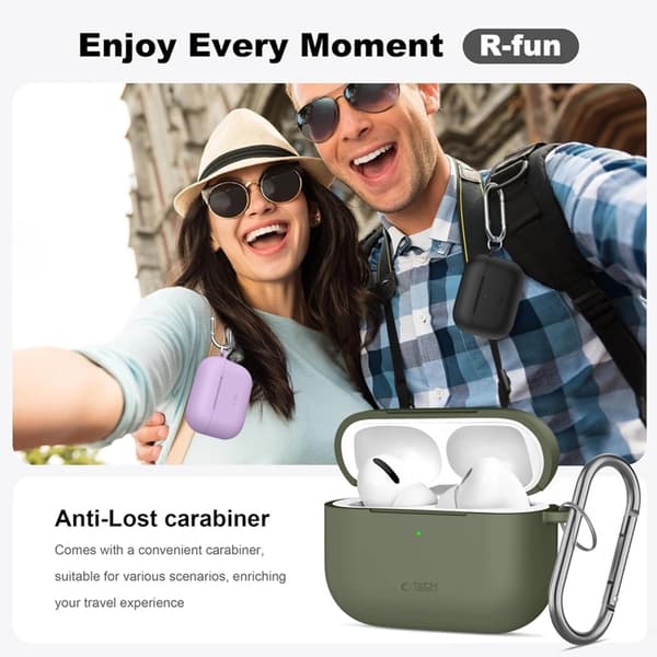 Tech-Protect Apple Airpods Pro 3 Taske Silikone Krog - Lavendel Lila