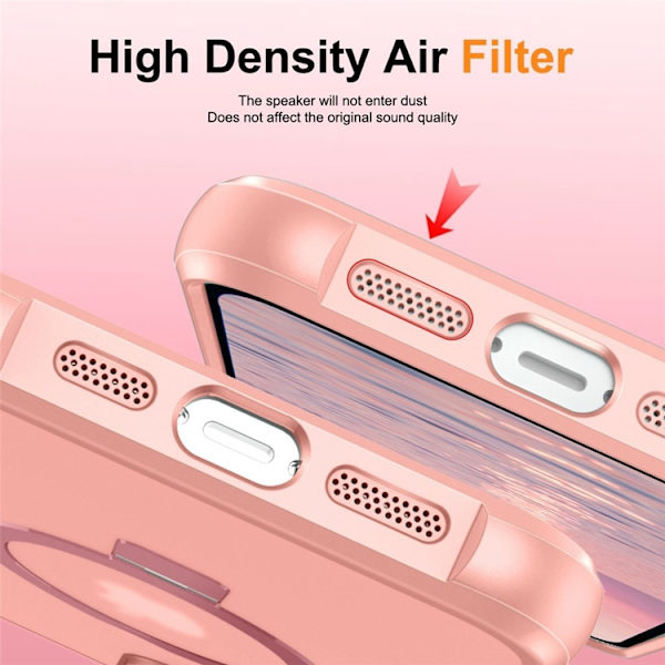 Mobilskal till iPhone 17 MagSafe TPU+PC Kickstand - Rosa Rosa