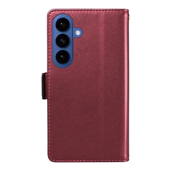 Mobilskal till Samsung Galaxy S26 / S26 Pro KonstLäder Multi-Kortfack - Röd