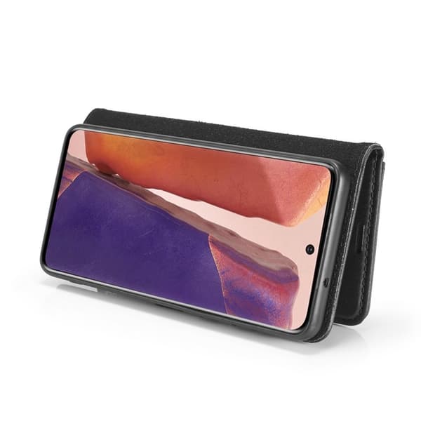 DG.MING Detachable 2-in-1 Back Cover + Äkta Läder Plånboksfodral Svart