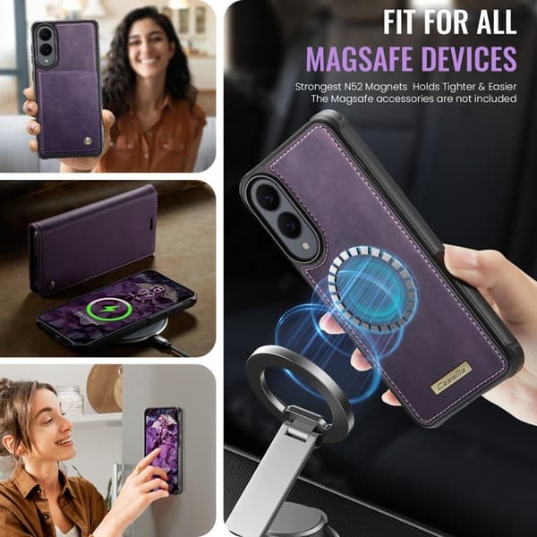 CASEME C49 Mobilskal till Samsung Galaxy S25 Edge MagSafe Lila