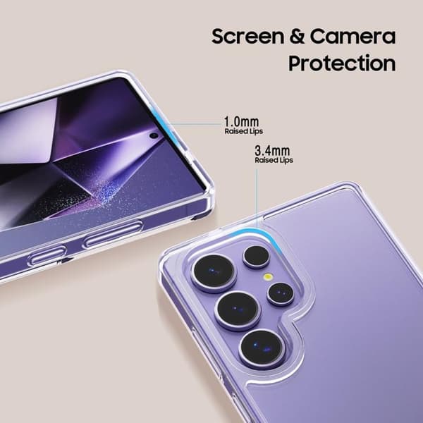 Tech-Protect Mobilskal till Galaxy S25 Ultra Flexair Hybrid - Clear Transparent
