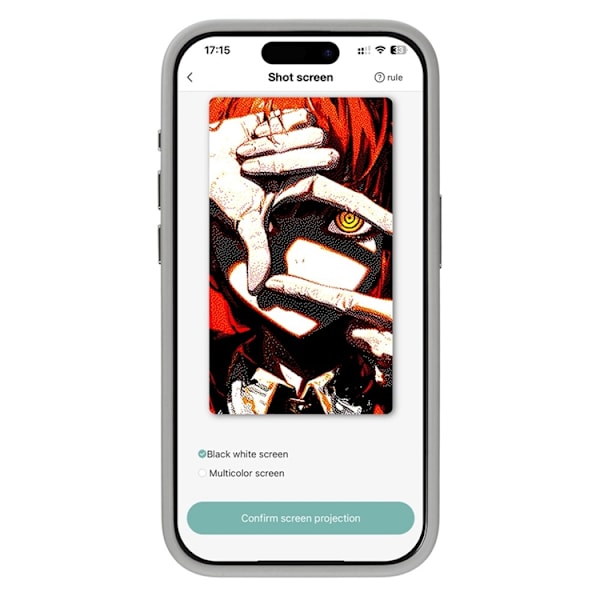 Mobilskal till iPhone 14 Pro Max E Ink 4-Color Display Customized - Grå Grå