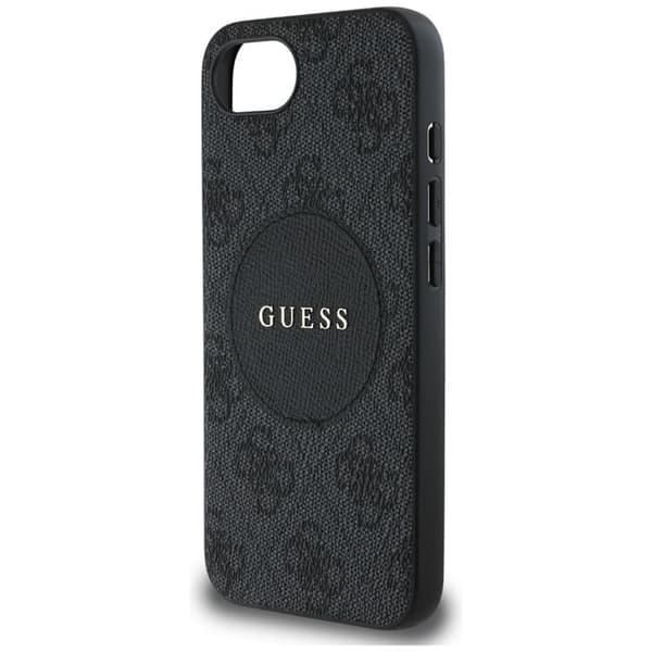 Guess telefontaske til iPhone 16e MagSafe 4G Circle Classic Logo - Sort Svart