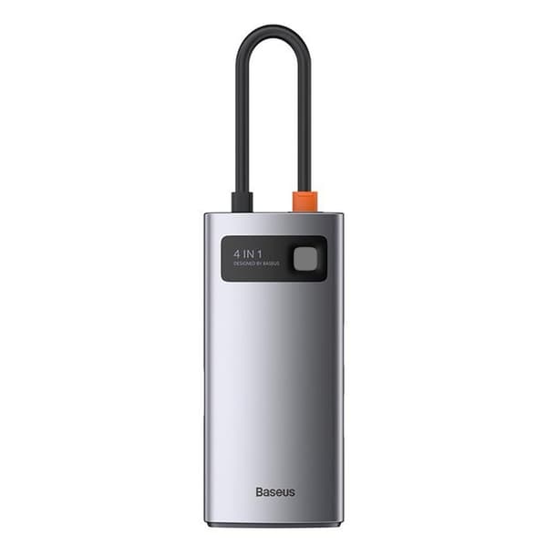 Baseus 4in1 Multifunktionell HUB USB-C 100 W - Grå