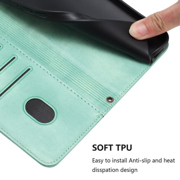 Plånboksfodral för Samsung Galaxy S26 Plus Konstläder Stativ - Mintgrön